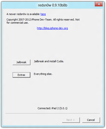 Отвязанный джейлбрейк iOS 5.0.1 (для iPhone 4S и iPad 2)