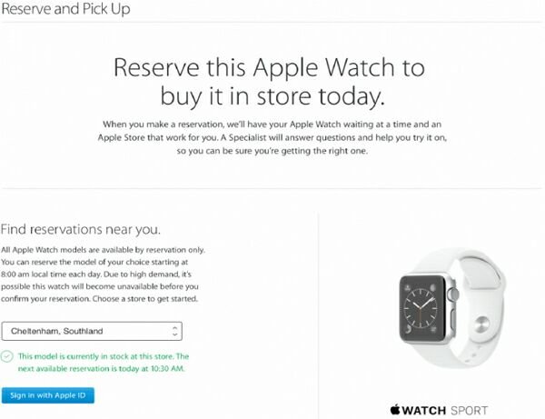 Гаджет Apple Watch поступил в розничную продажу