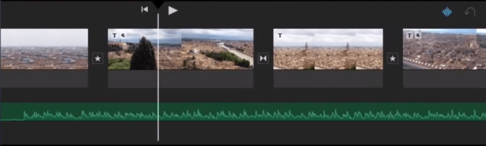 Рабочее поле создания видео в iMovie