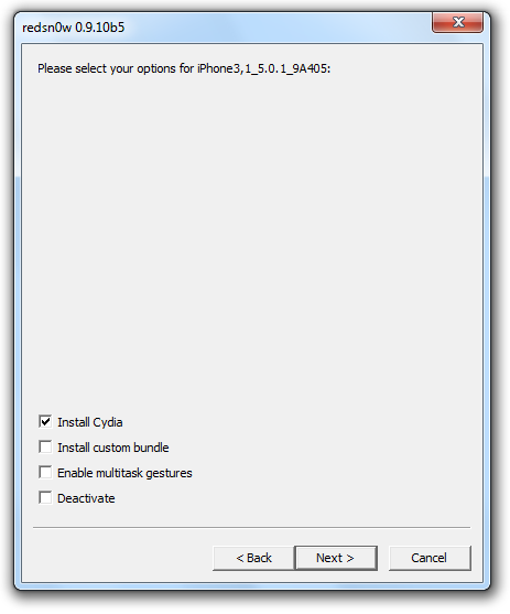 Привязанный джейлбрейк iOS 5.1 и 5.1.1 (кроме iPhone 4S, iPad 2 и new iPad)