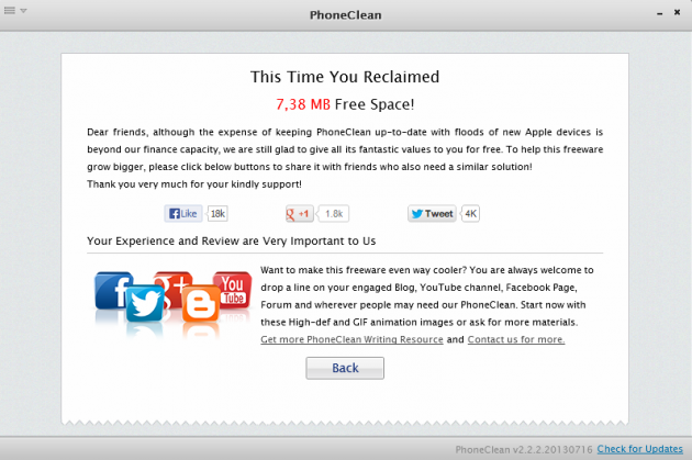 Как очистить iPhone – программа PhoneClean