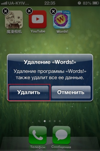 Подтверждение удаления